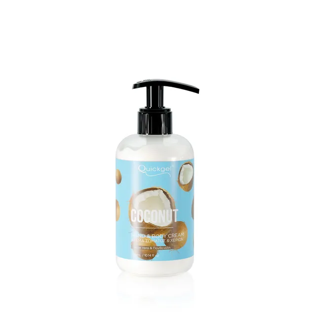 Quickgel Coconut Hand & Body Cream 300ml